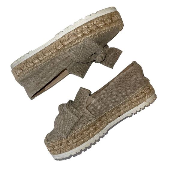 Botkier Wesley Beige Canvas Platform Espadrilles Size 10 - Picture 8 of 10